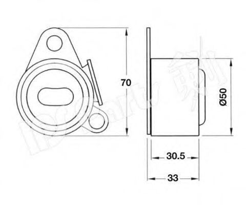 Устройство для натяжения ремня, ремень ГРМ IPS Parts ITB-6536