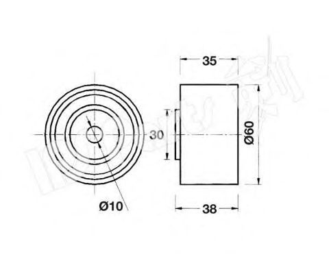 Устройство для натяжения ремня, ремень ГРМ IPS Parts ITB-6904