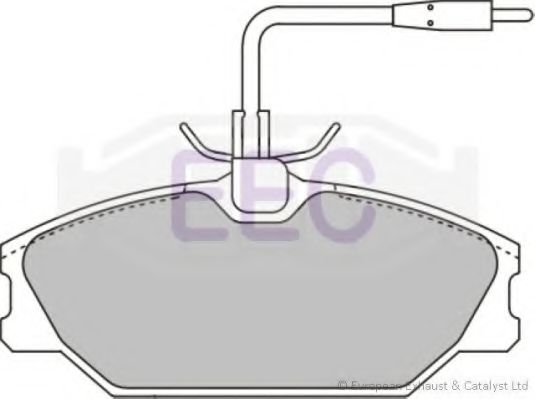 Комплект тормозных колодок, дисковый тормоз EEC BRP0776