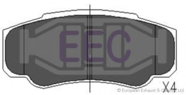 Комплект тормозных колодок, дисковый тормоз EEC BRP1261