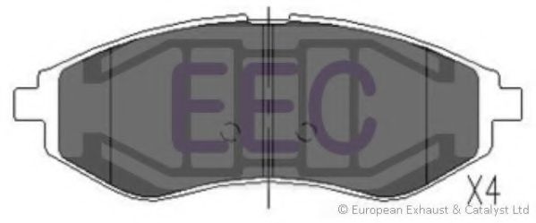 Комплект тормозных колодок, дисковый тормоз EEC BRP1319