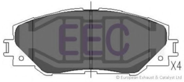Комплект тормозных колодок, дисковый тормоз EEC BRP1592