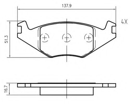 Комплект тормозных колодок, дисковый тормоз VEMA K600500