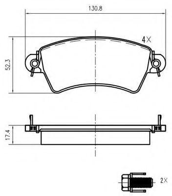 Комплект тормозных колодок, дисковый тормоз VEMA K621401