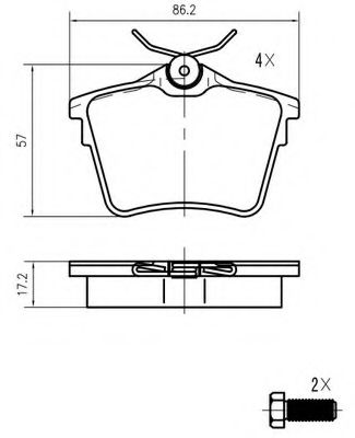 Комплект тормозных колодок, дисковый тормоз VEMA K625900