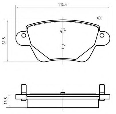 Комплект тормозных колодок, дисковый тормоз VEMA K629000