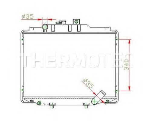 Радиатор, охлаждение двигателя THERMOTEC D70505TT