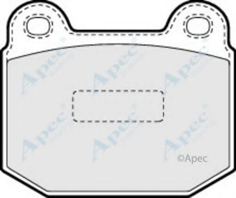 Комплект тормозных колодок, дисковый тормоз APEC braking PAD1356