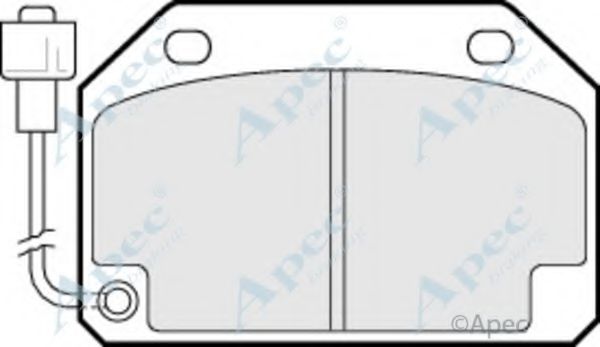 Комплект тормозных колодок, дисковый тормоз APEC braking PAD313