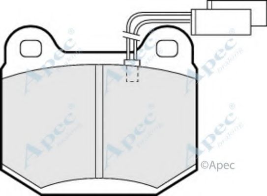 Комплект тормозных колодок, дисковый тормоз APEC braking PAD488