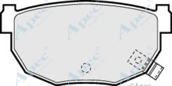 Комплект тормозных колодок, дисковый тормоз APEC braking PAD498