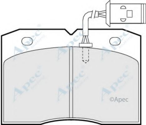 Комплект тормозных колодок, дисковый тормоз APEC braking PAD740