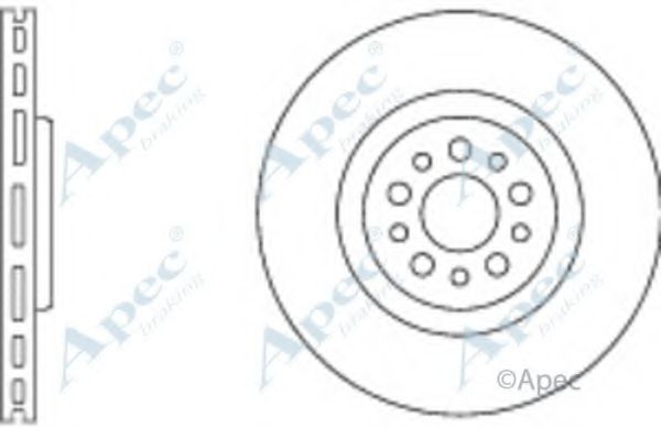 Тормозной диск APEC braking DSK2584