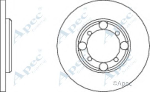 Тормозной диск APEC braking DSK166