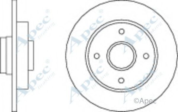 Тормозной диск APEC braking DSK2608