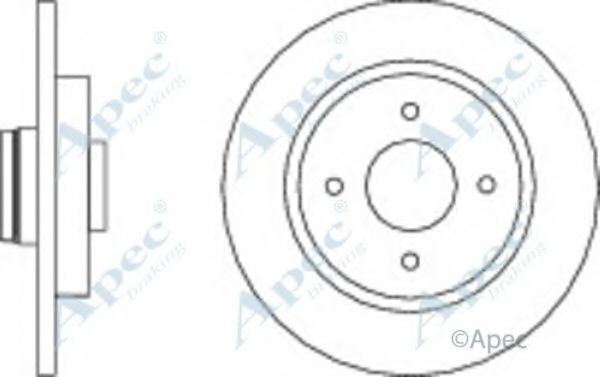 Тормозной диск APEC braking DSK2628