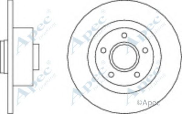 Тормозной диск APEC braking DSK2678