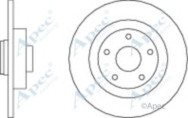 Тормозной диск APEC braking DSK2680