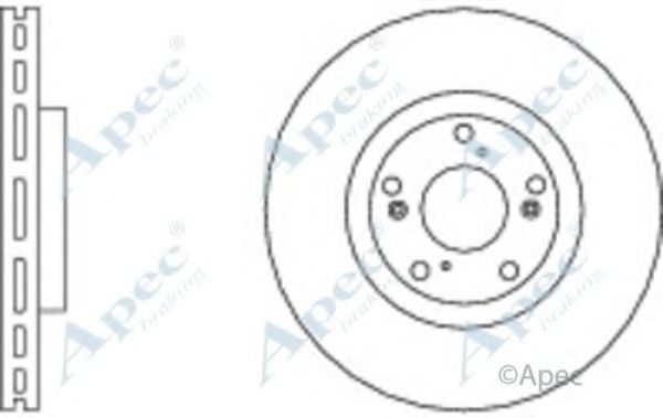 Тормозной диск APEC braking DSK2792