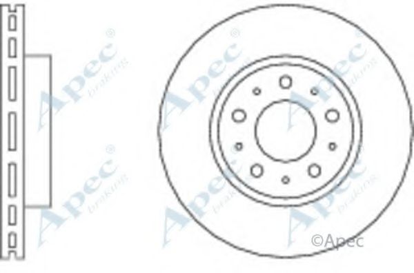 Тормозной диск APEC braking DSK565