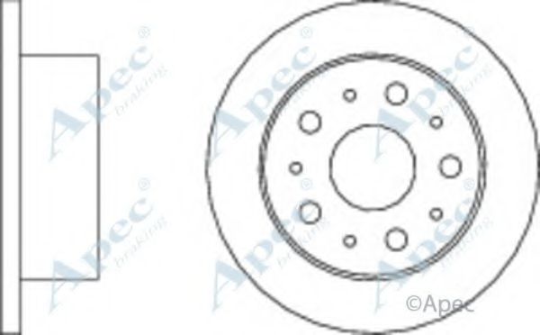 Тормозной диск APEC braking DSK2625