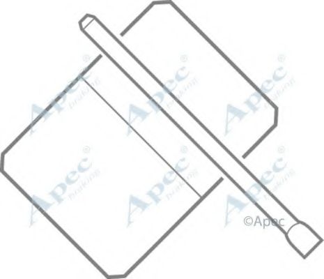 Комплектующие, тормозные колодки APEC braking KIT250