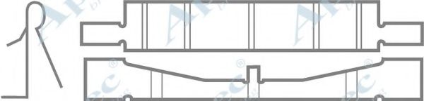 Комплектующие, тормозные колодки APEC braking KIT291