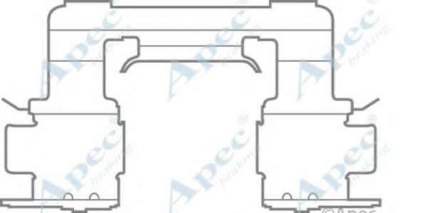 Комплектующие, тормозные колодки APEC braking KIT576