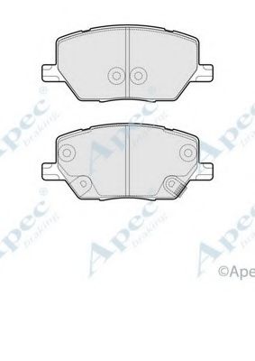 Комплект тормозных колодок, дисковый тормоз APEC braking PAD2065