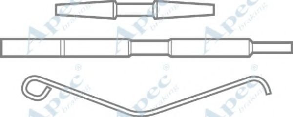 Комплектующие, тормозные колодки APEC braking KIT203