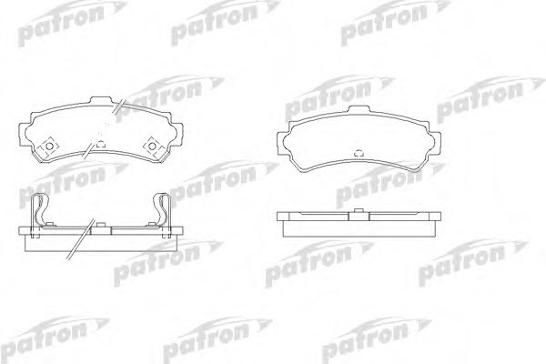 Комплект тормозных колодок, дисковый тормоз PATRON PBP1454