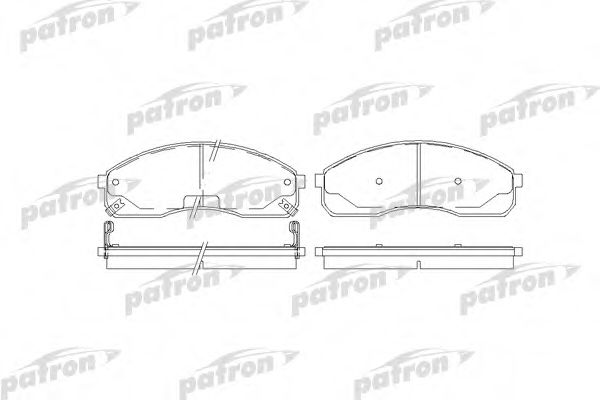 Комплект тормозных колодок, дисковый тормоз PATRON PBP1595