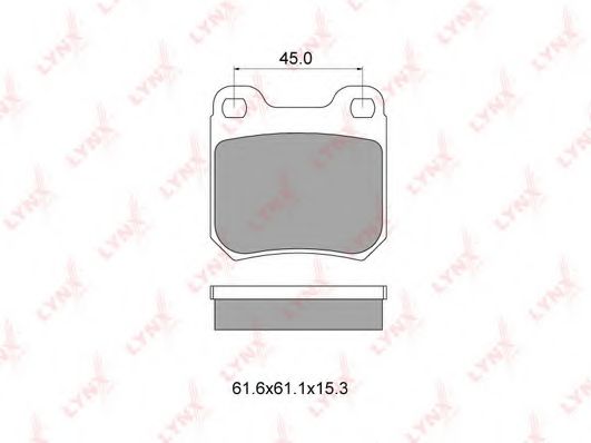 Комплект тормозных колодок, дисковый тормоз LYNXauto BD-5902