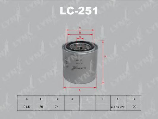 Масляный фильтр LYNXauto LC-251