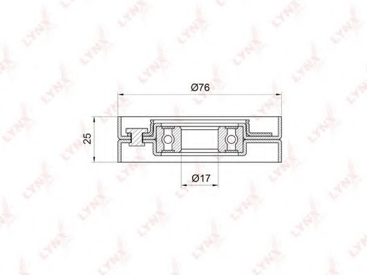 Натяжной ролик, поликлиновой  ремень LYNXauto PB-5001