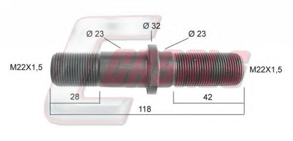 Болт крепления колеса CASALS 21126