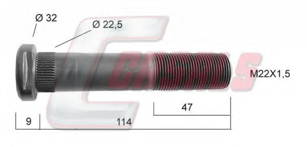 Болт крепления колеса CASALS 21188