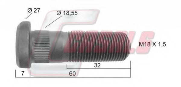 Болт крепления колеса CASALS 21199