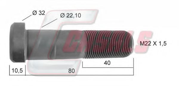Болт крепления колеса CASALS 21239