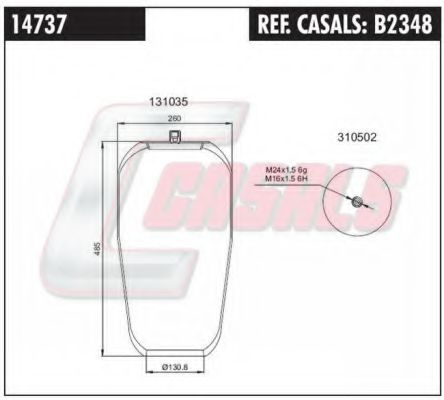 Кожух пневматической рессоры FA1 14737