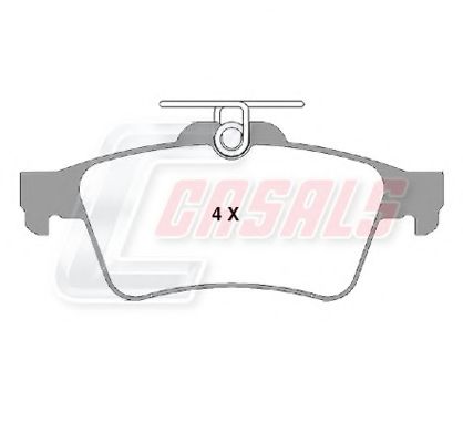 Комплект тормозных колодок, дисковый тормоз CASALS 24137