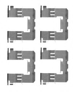 Комплектующие, колодки дискового тормоза HELLA PAGID 8DZ 355 204-591