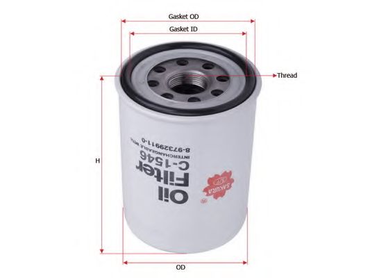 Масляный фильтр SAKURA  Automotive C1546