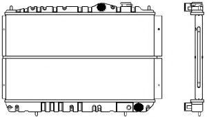 Радиатор, охлаждение двигателя SAKURA  Automotive 1221-0203