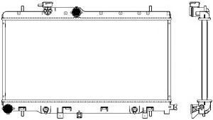 Радиатор, охлаждение двигателя SAKURA  Automotive 3421-1018