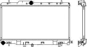 Радиатор, охлаждение двигателя SAKURA  Automotive 3421-1024