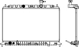 Радиатор, охлаждение двигателя SAKURA  Automotive 3451-1013