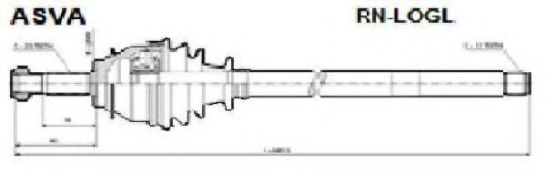 Шарнирный комплект, приводной вал ASVA RN-LOGL