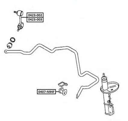 Тяга / стойка, стабилизатор ASVA 0423-003