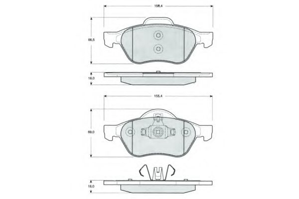 Комплект тормозных колодок, дисковый тормоз PROCODIS FRANCE PF1471